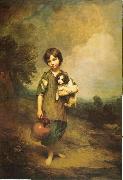 Thomas Gainsborough A Cottage Girl with Dog and Pitcher France oil painting reproduction